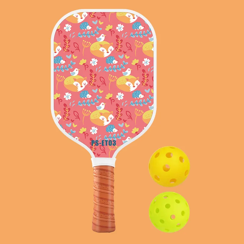 Paleta de Pickleball para niños, fibra de vidrio amigable con los niños, dinosaurio pequeño, ligero, núcleo de panal, regalos de Pickleball para niños