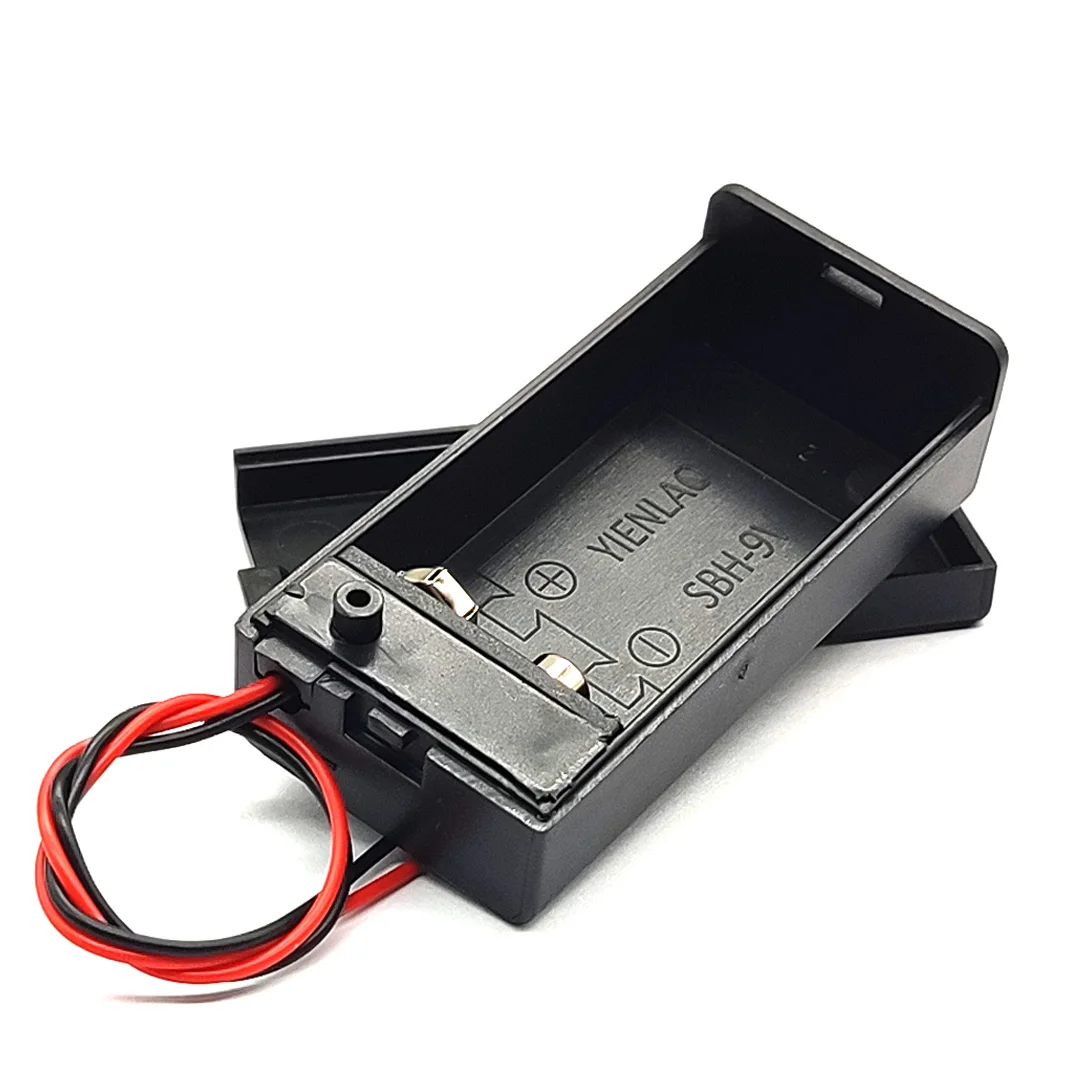 5Pcs 9V Battery Holder 9V Box 9V Battery Clip Holder With Wire Lead ON/OFF Switch Cover 9V Battery Case