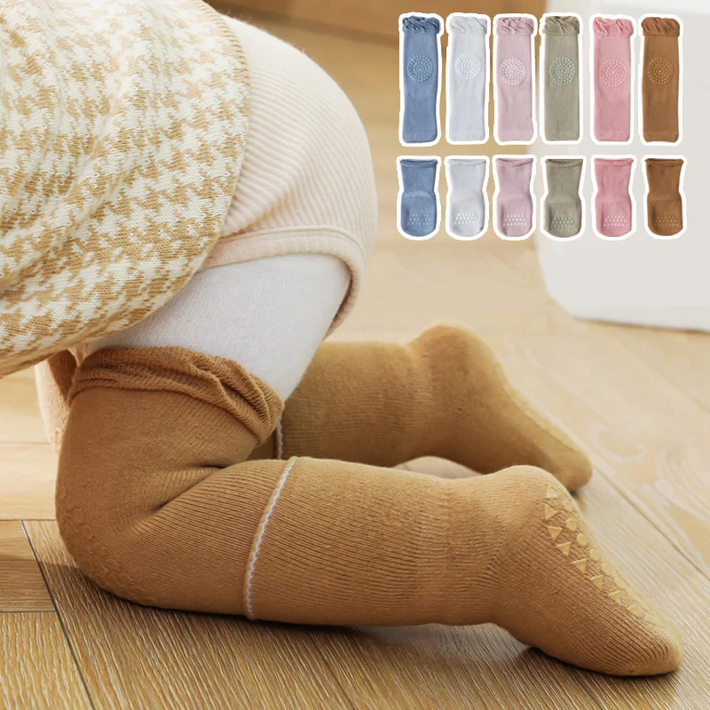 Chaussettes d'hiver chaudes pour nouveau-né, ensemble de genouillères, protège-genoux, jambières pour tout-petits, trucs pour bébés