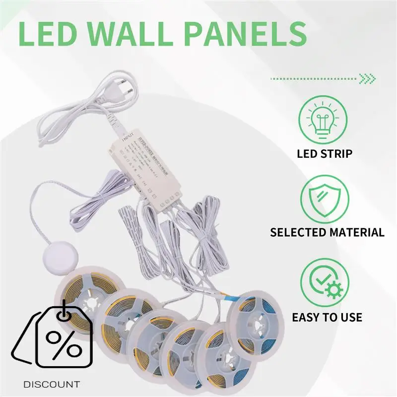 ABJO-COB LED Strip Lights Kit 12V, Dimmable Under Cabinet Lighting With Touch Control, 6.56FT Flexible Strip For DIY