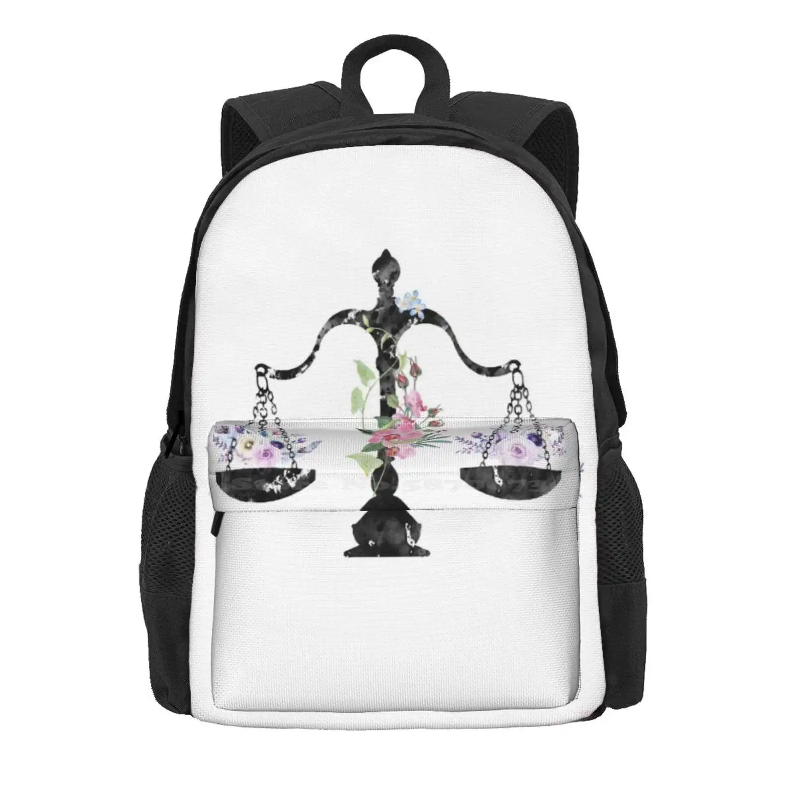 Scales Of Justice Art Hot Sale Schoolbag Backpack Fashion Bags Scales Of Justice Art Watercolor Lawyer Art Lawyer Office