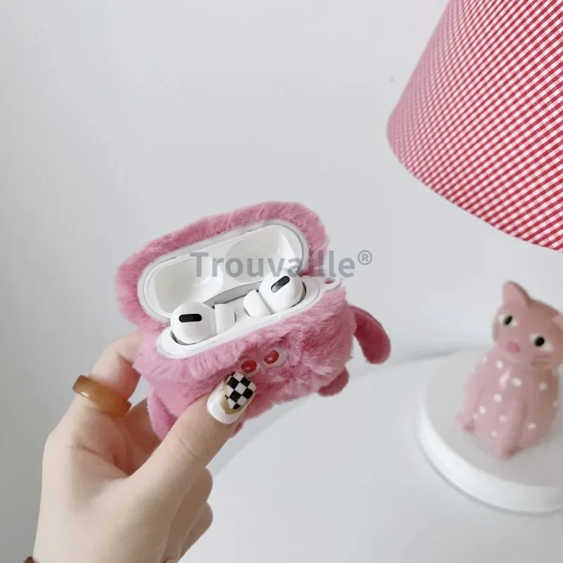 Trouvaille Plush cartoon Protective Case for Airpods 1 2 3 Pro Case Wireless Earphone Shockproof Cover for Apple Airpods Pro