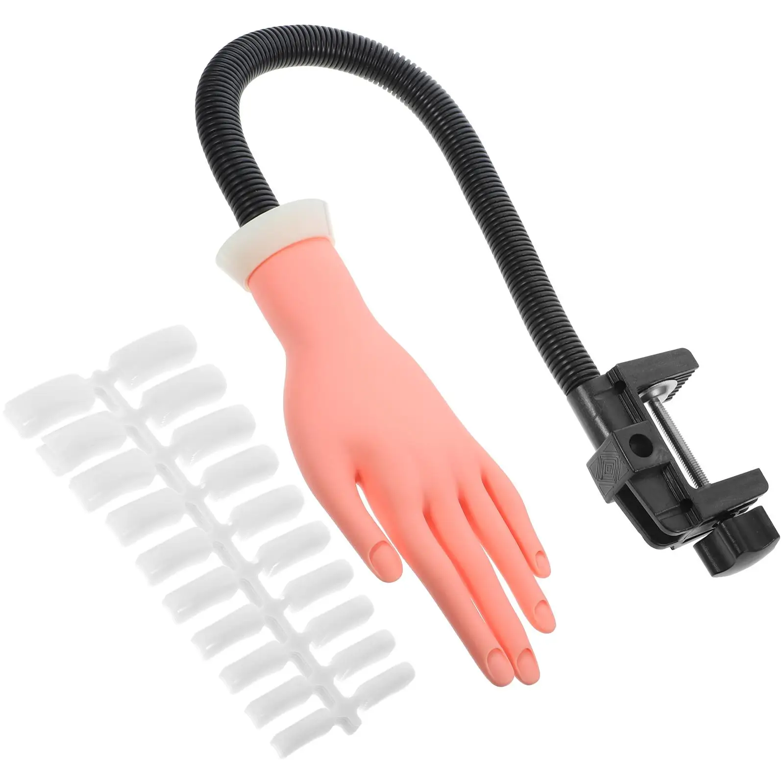 

100pcs Prosthetic H for Nail Art Practice Plastic Material Fake H Model Tips Ideal for Beginners Manicure Tools Lightweight Easy