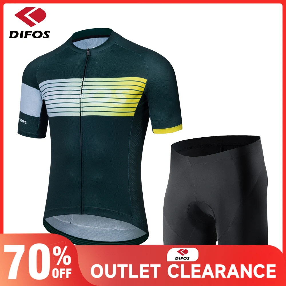 

Мужские велосипедные комплекты Difos, летние дышащие велосипедные костюмы с короткими рукавами, 5 часов, противоударные шорты с мягкой подкладкой, быстросохнущий комплект велосипедного трикотажа