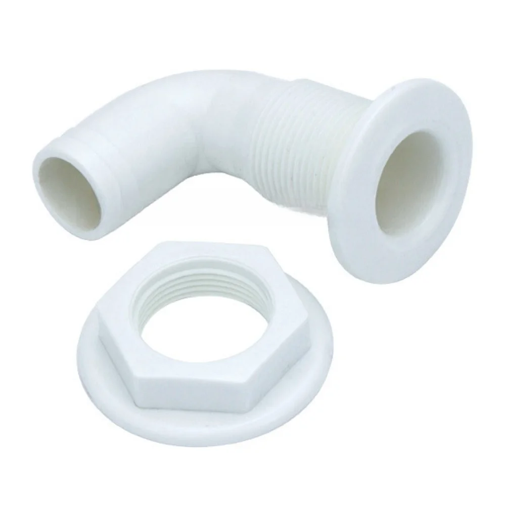 90 Degree Boat Thru-Hull Fitting ABS Plastic Through Hull Connector For Marine Water Intake Bilge Pump Drain