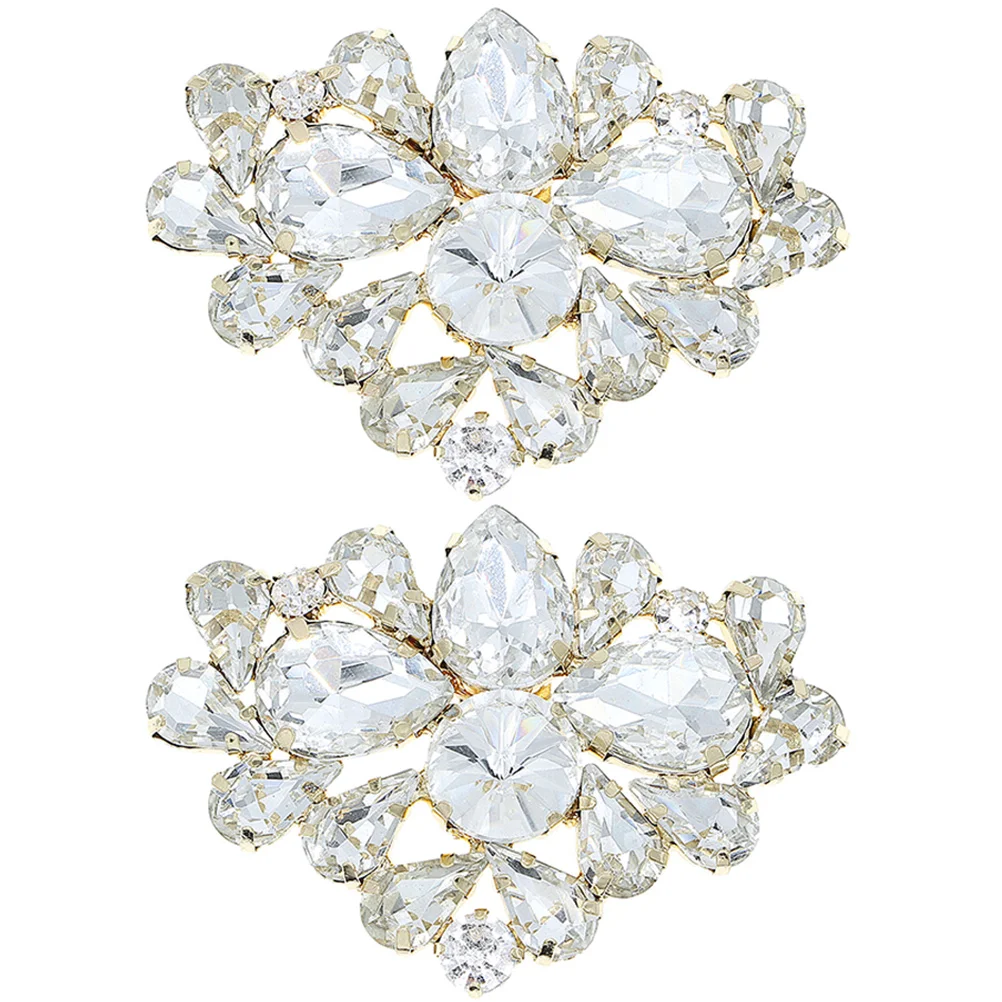 

2Pcs Shoe Clips for Bridal Shoes Crystal Buckle Decoration Charm for Heels Flats Pumps Elegant Party Wear Daily Fashion