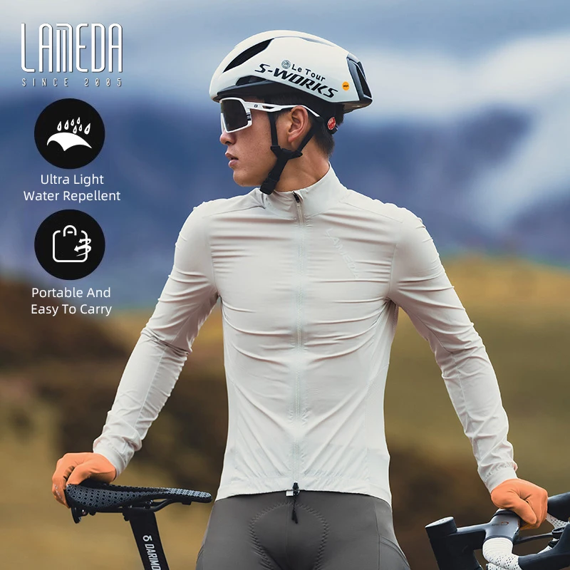 LAMEDA New Cycling Windbreaker Bicycle Jersey Long Sleeve Lightweight Men Windproof Breathable MTB Road Bike Top Clothes