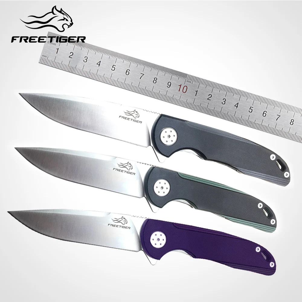 FREETIGER FT901 Folding Pocket Knife D2 Blade G10 Handle Outdoor Survival Hunting Camping Portable Tactical EDC Tools Knives