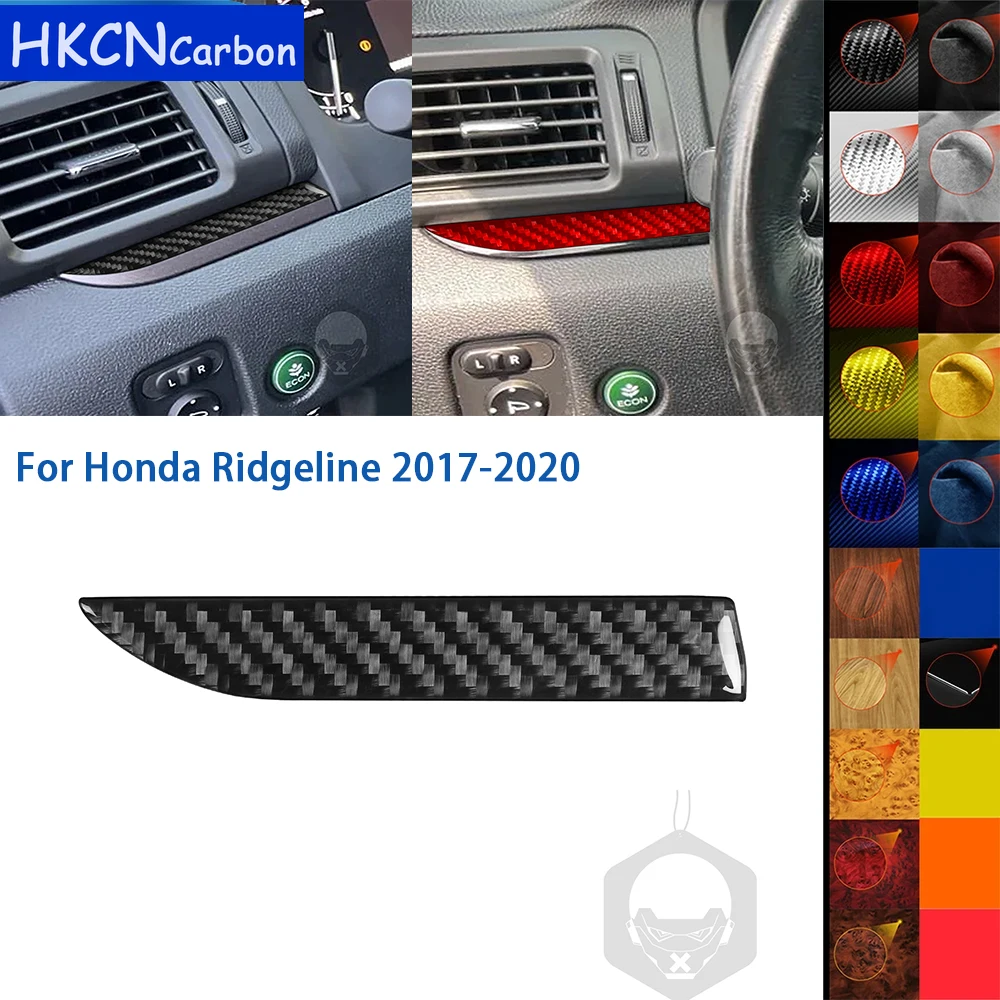 

For Honda Ridgeline Pilot 2017-2023 Accessories Carbon Fiber Car Interior Steering Wheel Side Panel Cover Trim Sticker