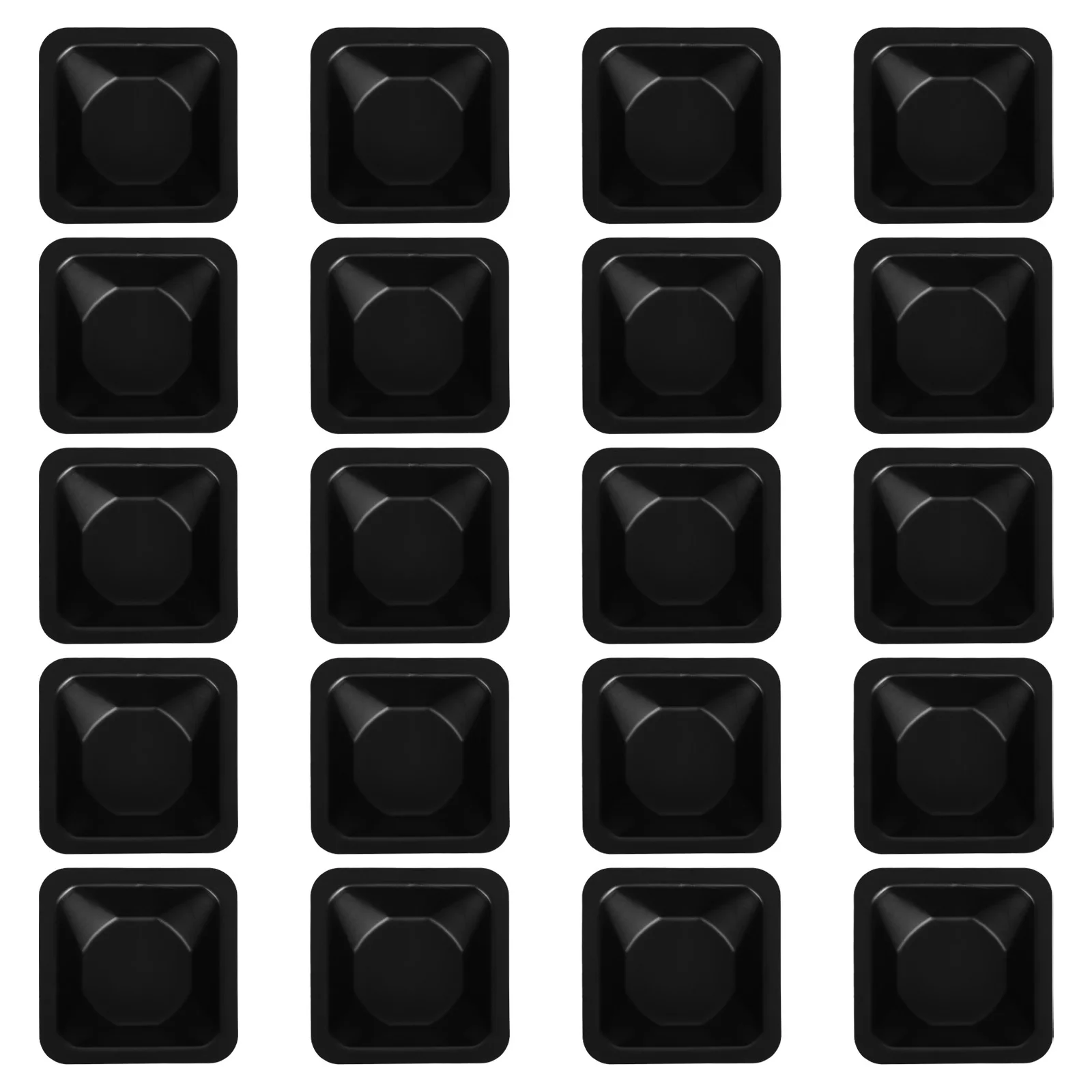 

20 PCS Laboratory Weighing Dishes Equipment Square Pour Boats Tray Plastic Working Pan