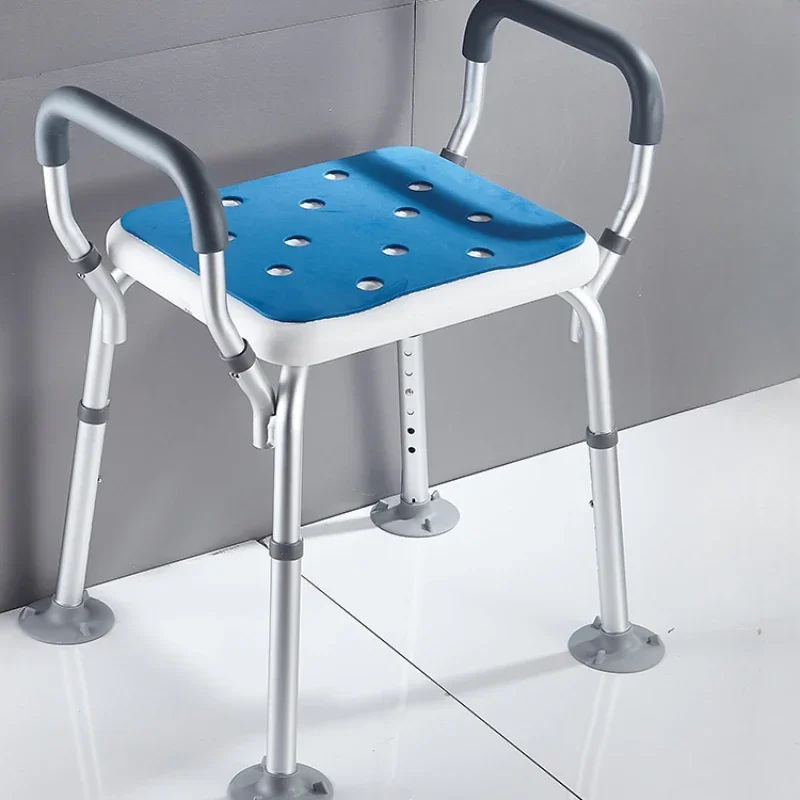 Aluminum Bath Chair Non-slip Shower Bench Anti-rollover Stool Patients Seat Durable Bathroom Aid Secure Bath Seat New Arrivals