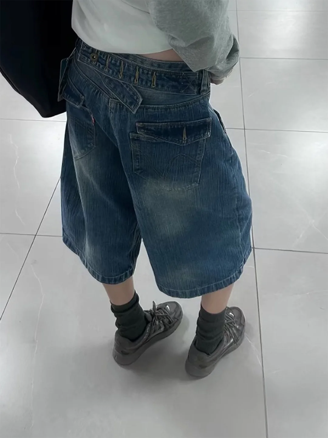 

Summer 2026 High Waist American Style Vintage Washed Seven-Foot Loose Thin Wide Leg Denim Jeans Women's Jeans Casual High Waist
