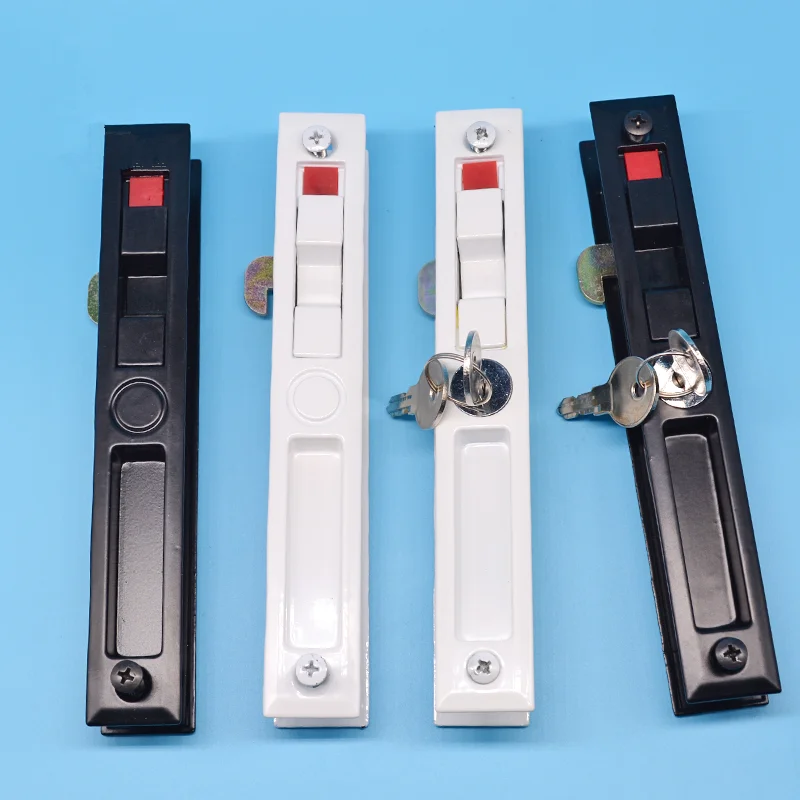Glass Sliding Door Locks Aluminum Alloy Invisible Lock Patio Kitchen Living Room Bathroom Double Hook Lock Furniture Hardware