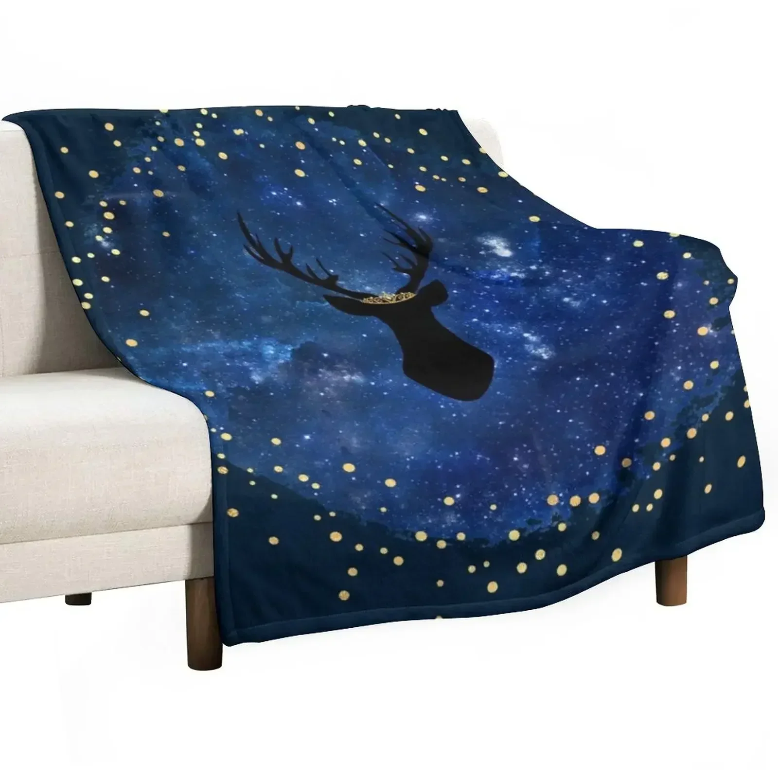 

The Stag of Stars Throw Blanket christmas decoration Luxury Throw Winter beds Decorative Throw Blankets