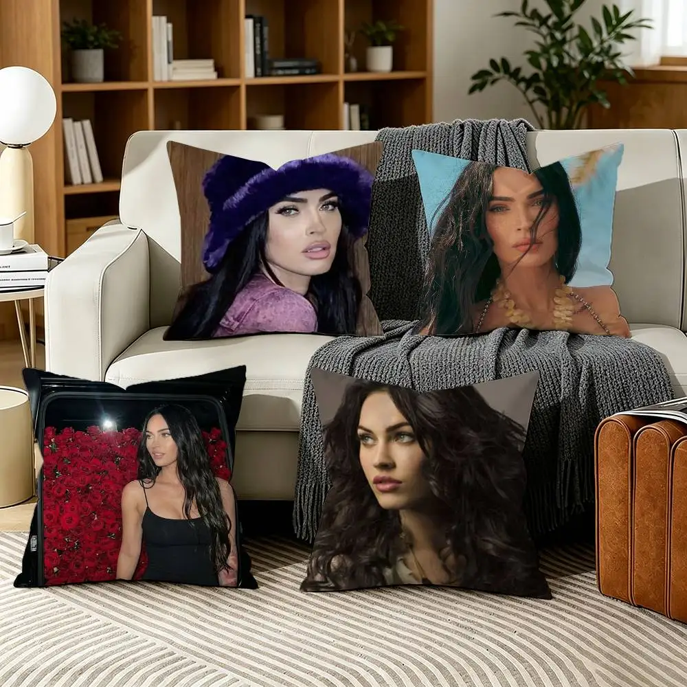 Actress M-Megan F-Fox Pillow Case for Sofa Living Room Home office Decor Protective Cover