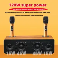 Wireless microphone audio all-in-one machine 120W high-power home computer subwoofer karaoke Bluetooth speaker home theater