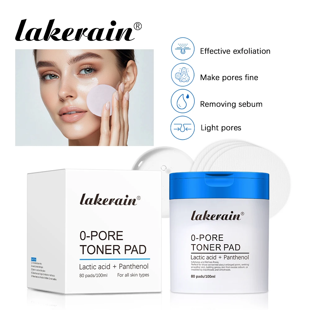 Lakerain Zero Pore Pad Toner Pad Salicylic Acid Dual-Textured Facial Toner Pads For Exfoliation Pore Korean Skin Care Products