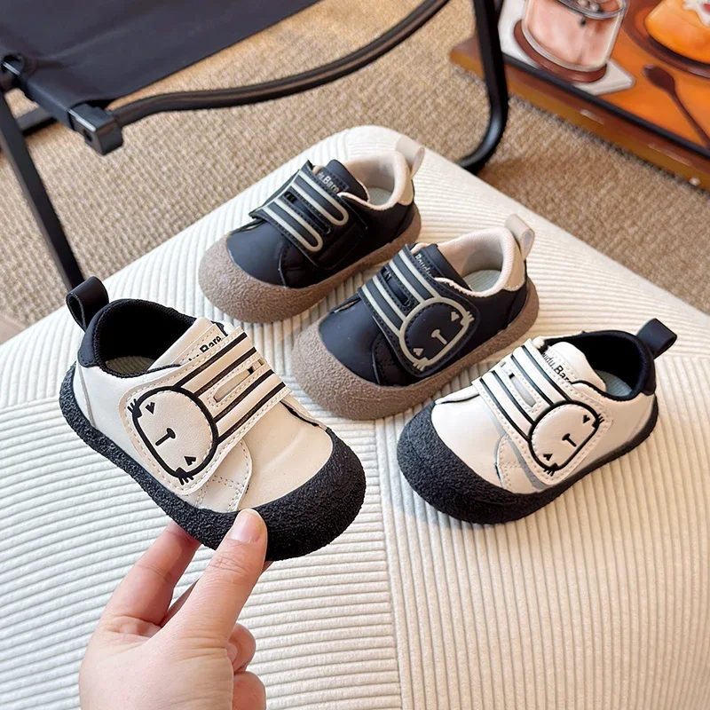 

Baby Walking Shoes Cute Rabbit Hook&loop Kids Casual Shoes Toes Capped 2025 Autumn New Girls Skate Shoes Soft Bottom Size 16-25
