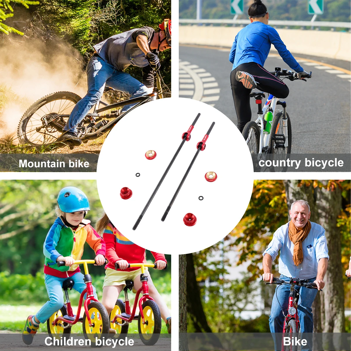 

Quick Release Skewer For Bike Fast Dismantle Kit Hub Titanium Alloy Rod Mountain Road Bike Accessories Lightweight Portable