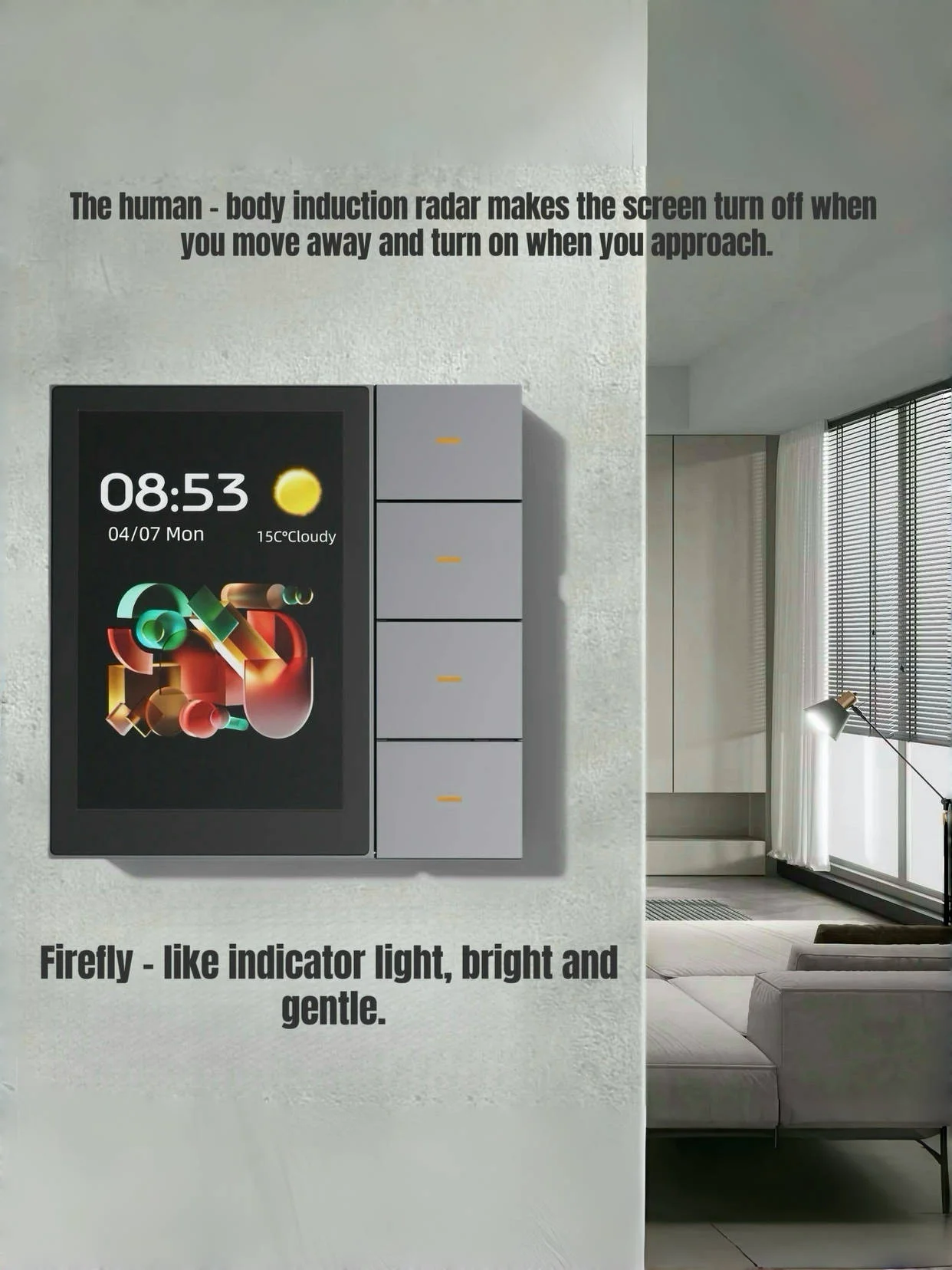Tuya ZigBee Multifunctional Smart Switch F3Pro, Four - Relay Dimming, Expert in Smart Home Scenarios & Curtain Control