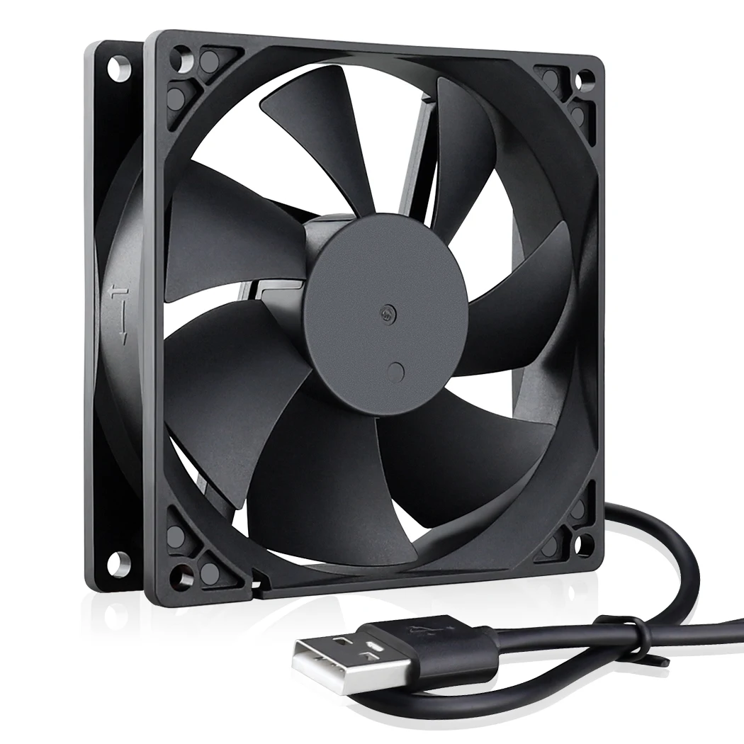 Gdstime 40mm 50mm 60mm 70mm 80mm 90mm 120mm Cooler DC 5V USB Fan with Controller Brushless Cooling Fan for Router or CPU Cooling