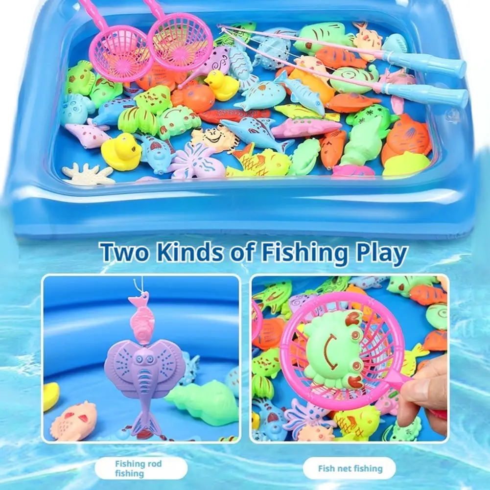 자석 낚시 세트-36/38/48개 세트 풍선 수영장, 파티 모델, 게임 플레이 등 - 완벽한 야외 장난감, 무작위 색상