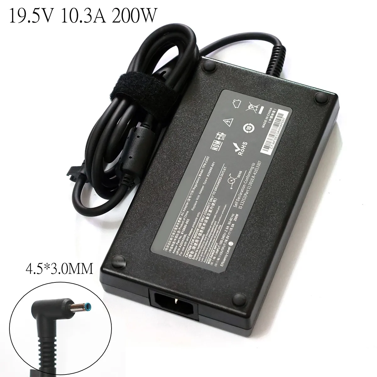 

200W Laptop Charger 19.5V 10.3A Ac Adapter For HP TPN-DA10 L00818-850 L00895-003 ADP-200HB B W2F75AA Power Supply Cord