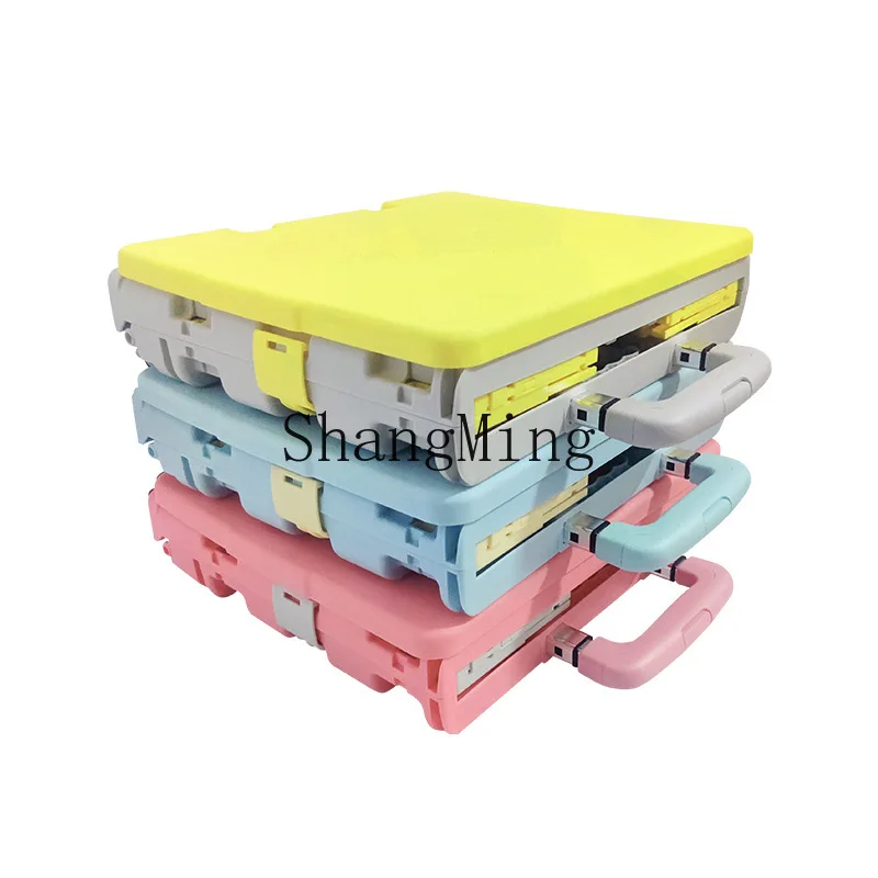 DSA folding four-wheel shopping cart portable cart large-capacity trolley stall tourist attractions souvenirs