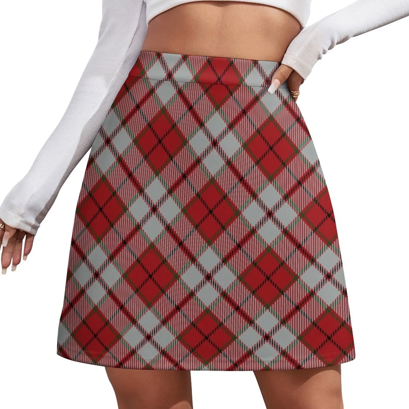 

Cameron Hose Cross Tartan Pattern Mini Skirt womans clothing skirt for women Mini Skirt