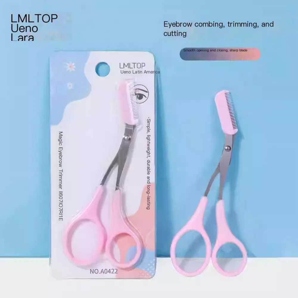 Eyebrow scissors with comb, beauty scissors for eyebrow trimming, makeup tools, eyelash and eyebrow scissors