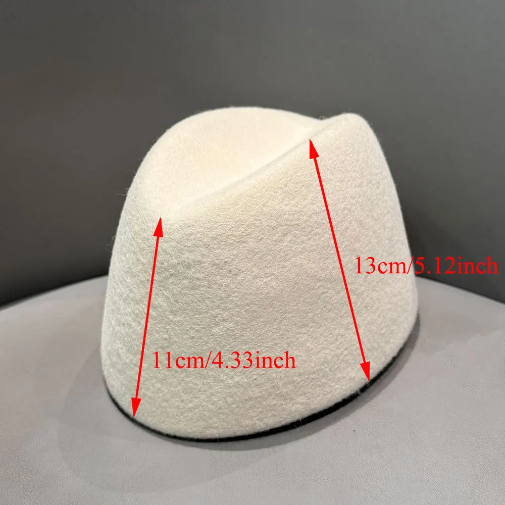 Classic Pillbox Hat 100% Wool Panama Beret Felt Hat Winter Warmer Women Fedora Hat Fascinator Formal Russia Flight Attendant Hat