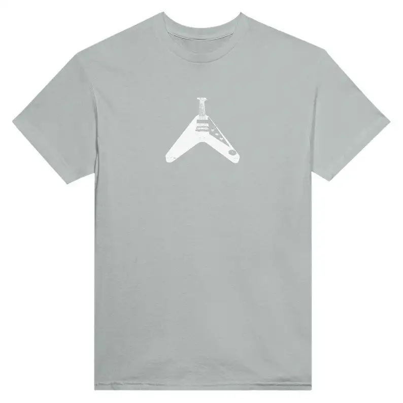 Flying V Guitar Monochrome T-Shirt | Classic Heavyweight & Organic Styles | Variety of Colors