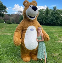 Inflatable Bear Mascot Costume Bear Adult Anime Cosplay Customize Kits Mascot Carnival Costumes Animal Mascot Adult No Battery