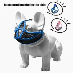 Mouth Mesh For Dog Breathable Chihuahua Bulldog Muzzle Eco-friendly Pet Mouth Cover For Collapsed Nose Dogs Small Medium Pets