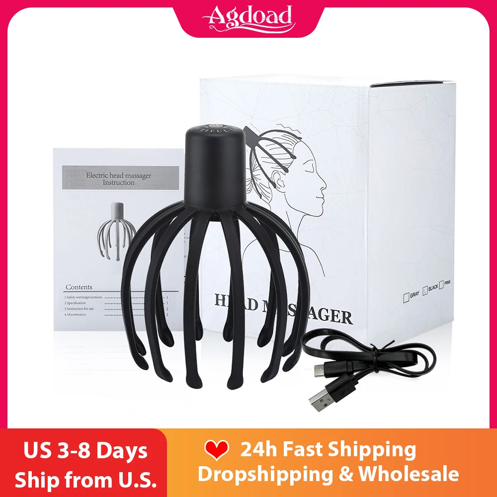 

Electric Head Massager Scalp Relax Stress Relief Head Scratcher Hair Stimulation USB Rechargeable Smart Head Massager