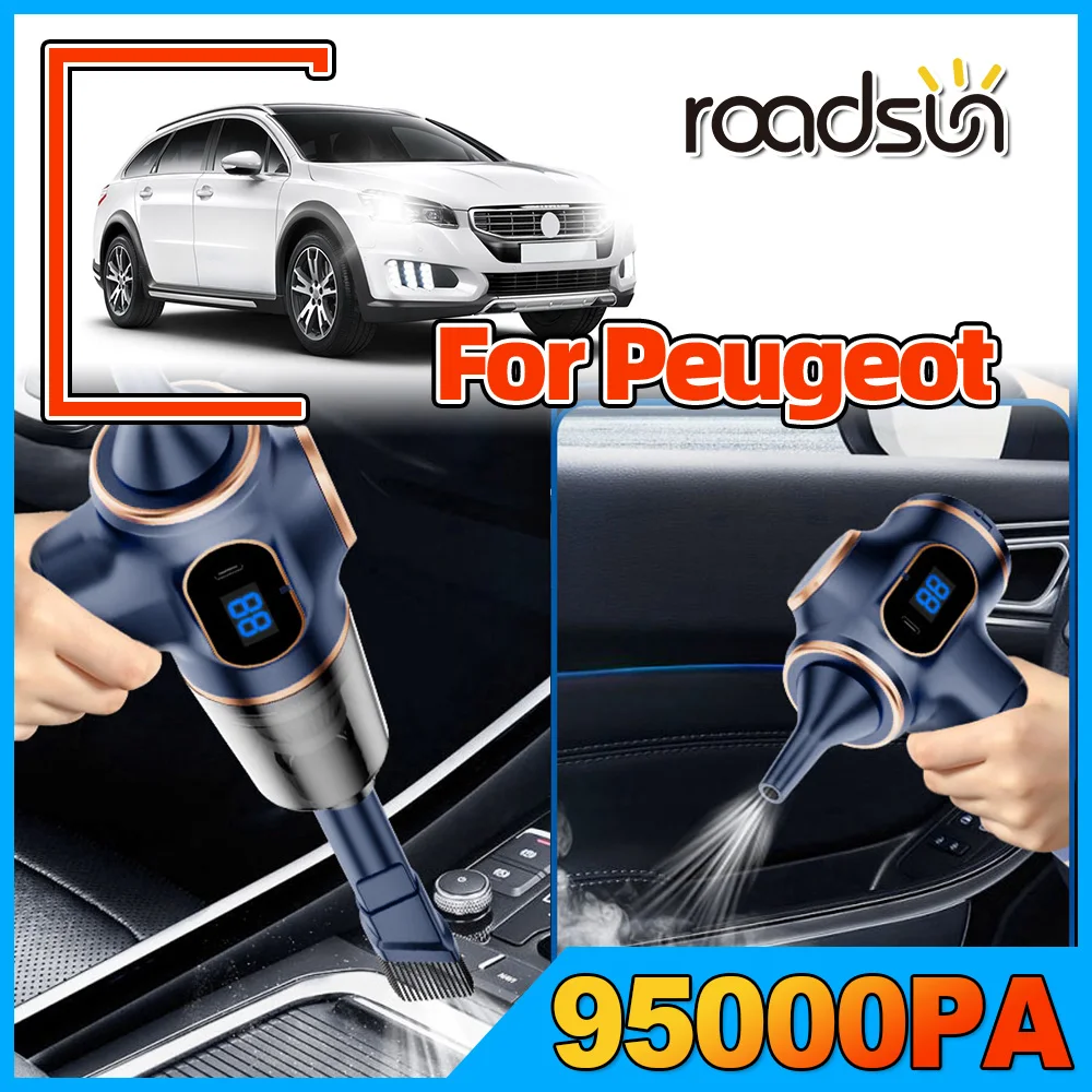 

1 комплект беспроводного мини-пылесоса 95000pa для Peugeot 308 SW CC T9 B9 GTI Tuning MK1 MK2 I II 1 2 207 208 3008 508 206 cc