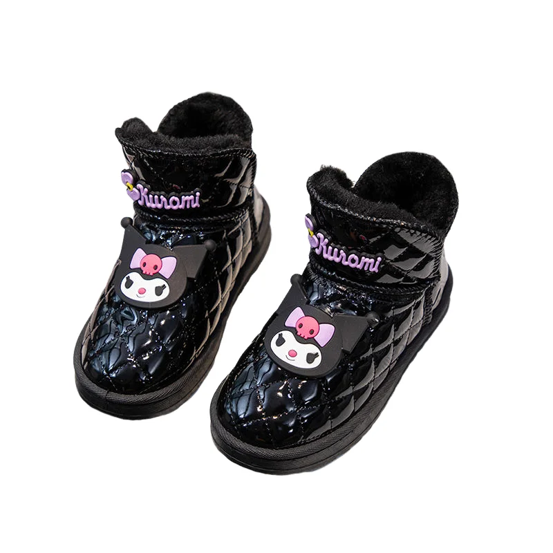 Sanrio Girl Cotton Boots Kuromi My Melody Cartoon Fashion Keep Warm Boots Winter Water Proof Thicken Child Cotton Shoes Kawaii