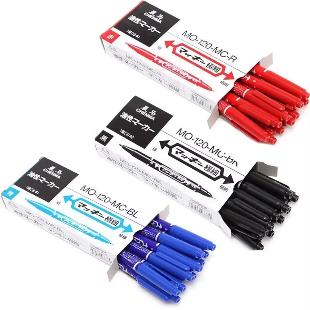 10/5pcs Dual-Tip Tattoo Skin Markers Pen Ink Waterproof Marker Pen Tattoo Supply for Permanent Makeup Life Office Supplies