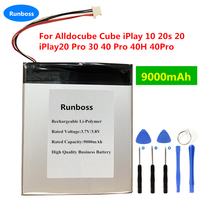 New 9000mAh Tablet PC Battery for Alldocube Cube iPlay 8 8T 20s 20 iPlay20 10 Pro iPlay 30 40 Pro 40H Replacement Accumulator