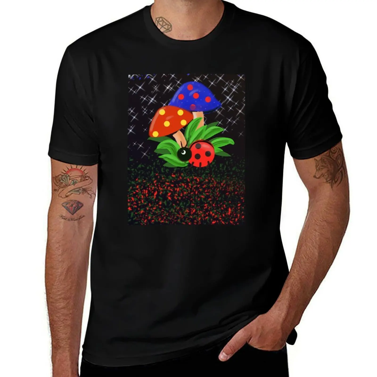 

Ladybug and Mushrooms T-Shirt plus size clothes tshirts personalised tees mens designer clothes