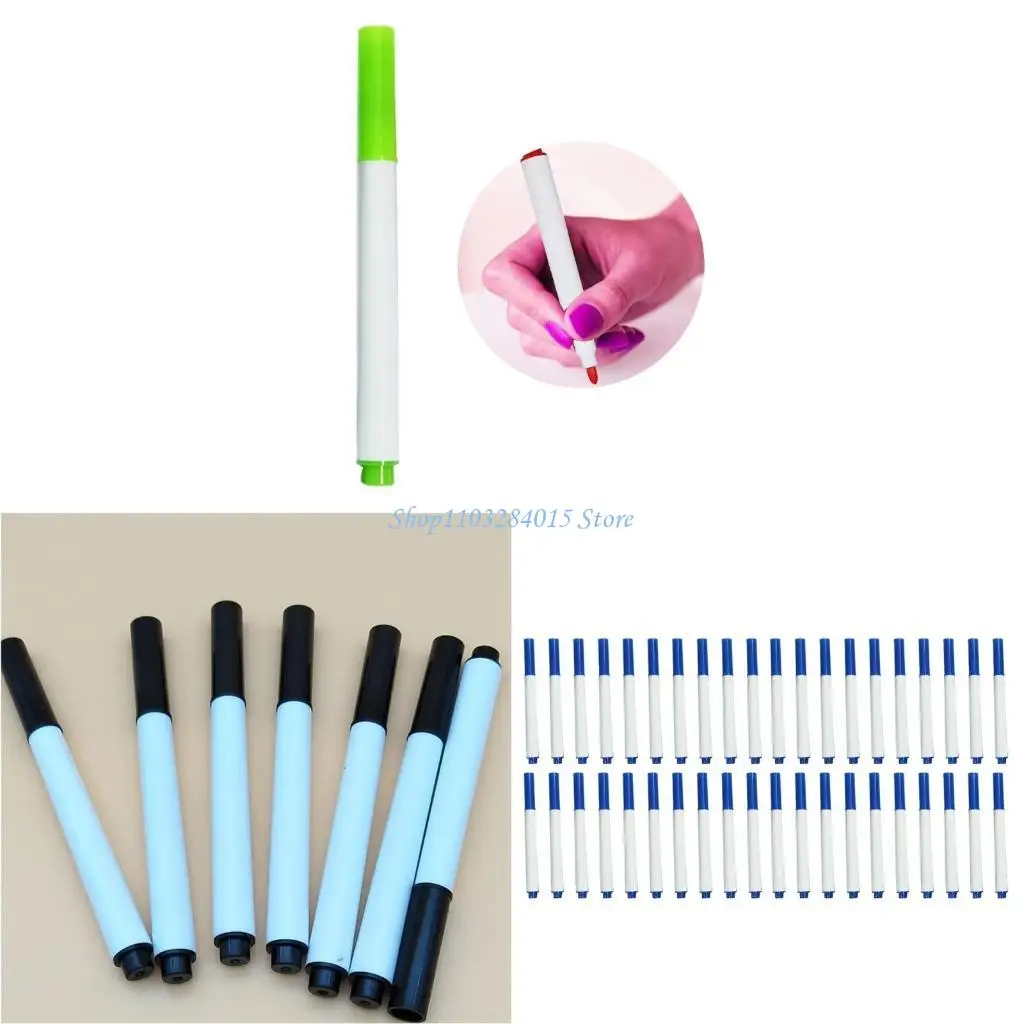 

R6FF 40Pcs Erasable Whiteboard Marker Water Base Inks Quick Drying for School Office