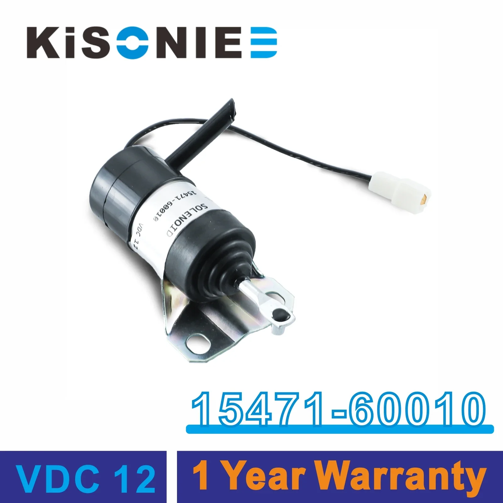 

15471-60010 Fuel Shut Off Solenoid 052600-1000 15471-60013 Replacement for Kubota Tractor Part Generator Stop Solenoid 12VDC