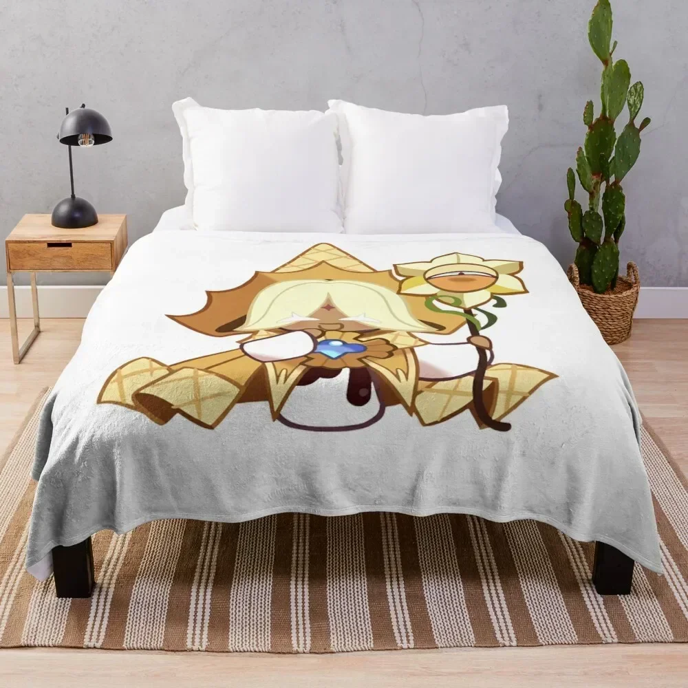 

Pure Vanilla Cookie (Cookie Run Kingdom) Throw Blanket Breathable Lightweight Blanket for Adults Kids