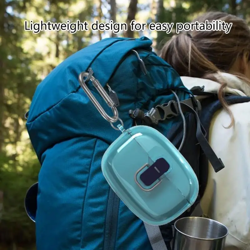 Q6PA Protective Case with Hook All Around Defense Scratch Resistant Cover Secure Storage Case Suitable for Vibe Beam/ 200TWS