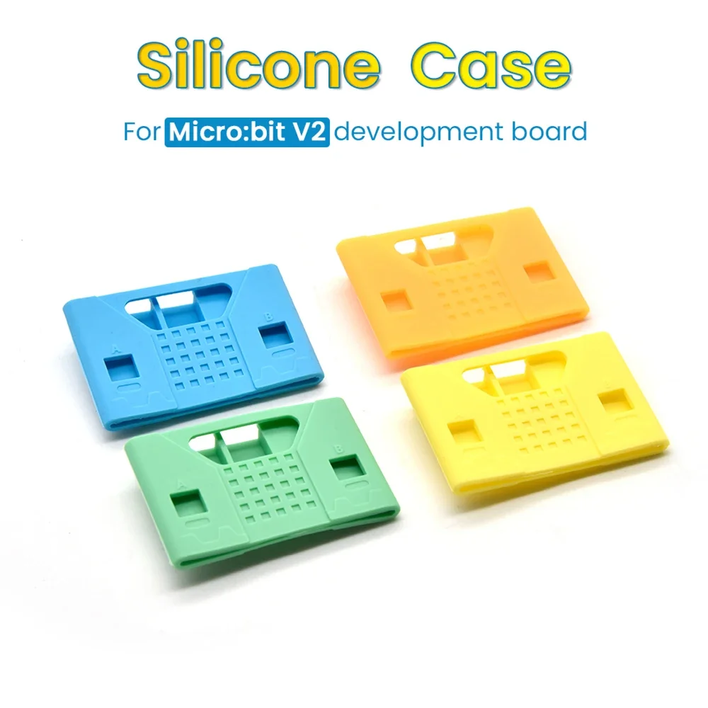 Keyestudio Polychrome BBC Micro:bit V2.0 custodia protettiva in Silicone guscio esterno Macaron colori per custodia Micro:bit V1.5 Microbit