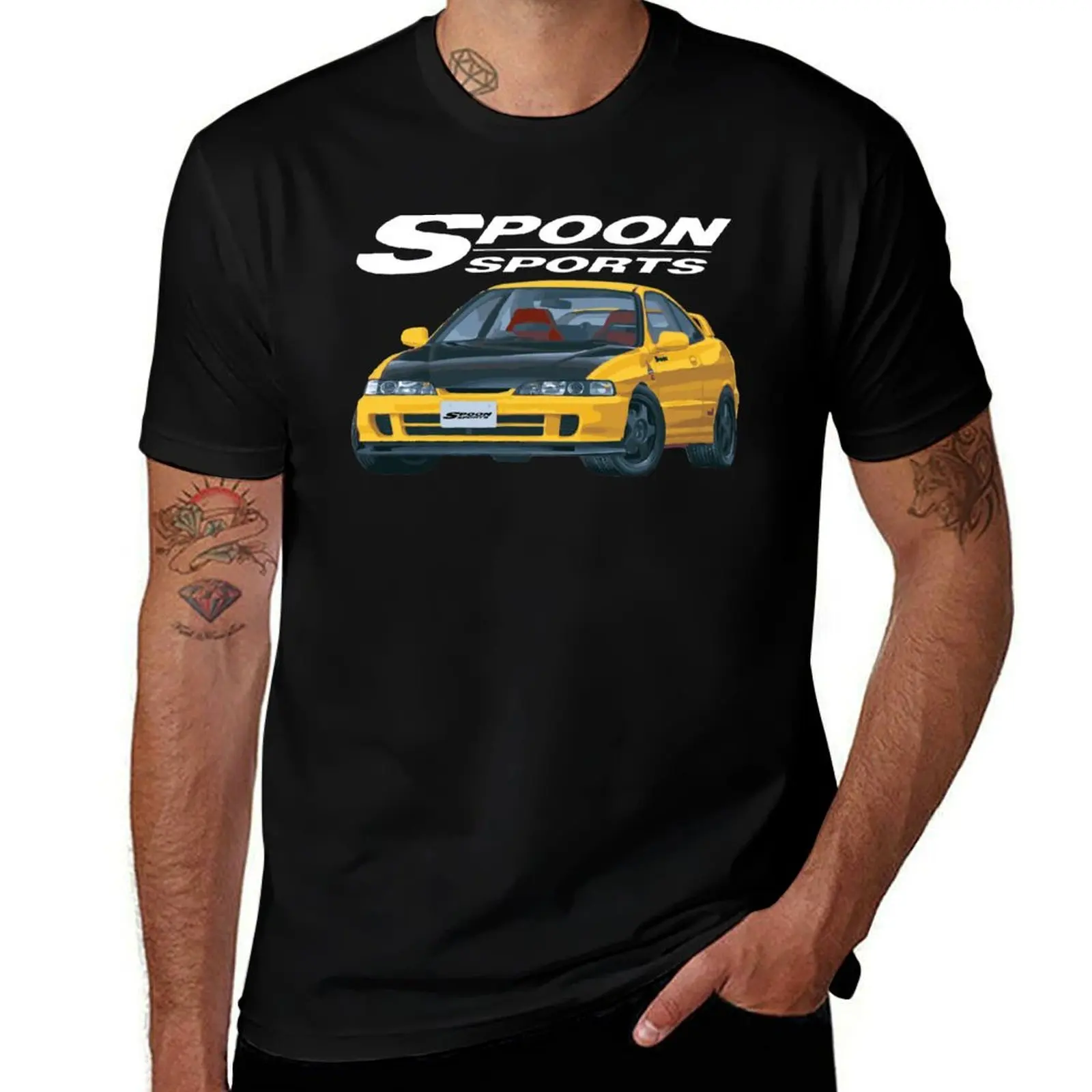 

INTEGRA phoenix yellow type r DC2 T-Shirt man tshirt funny t shirts man t shirt men 100% cotton luxury brand T-Shirt