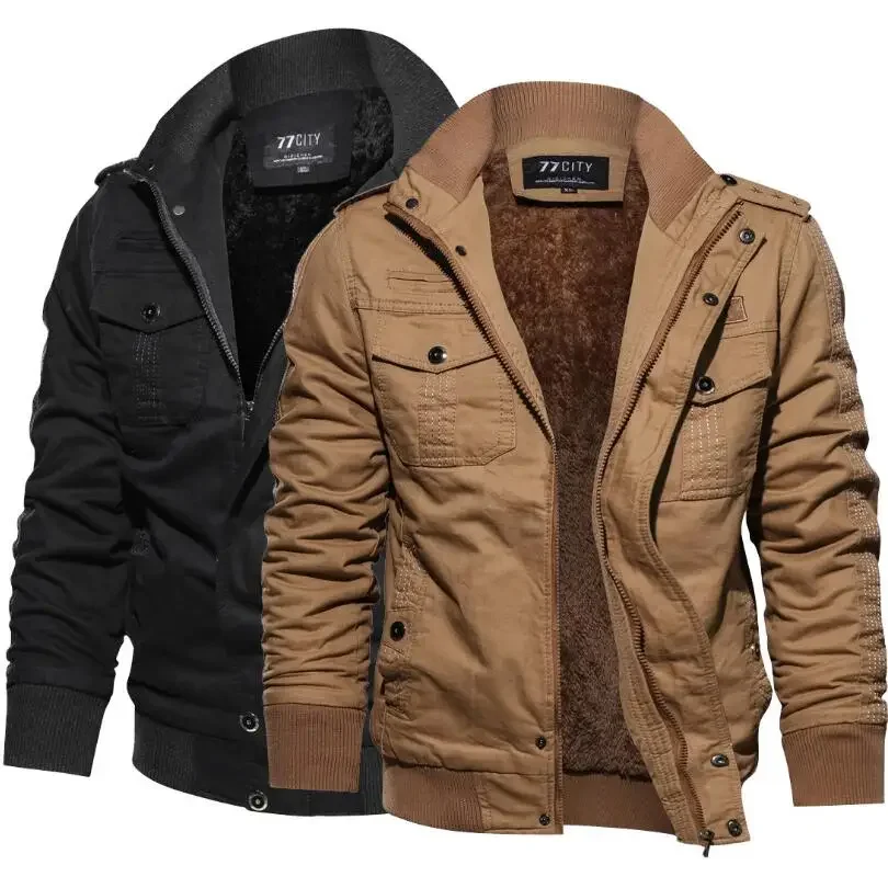 Abrigos de invierno para hombre, chaquetas gruesas y cálidas de plumón negro, chaquetas casuales de alta calidad para hombre, chaquetas de carga con múltiples bolsillos, abrigos 6xl