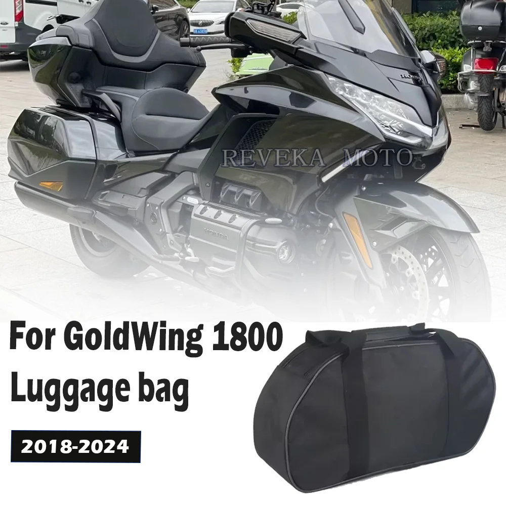 For Honda Goldwing GL1800 Motorcycle Bag Side Case Inner Bags Luggage Bags Black Tool Bags Waterproof 2018-2024