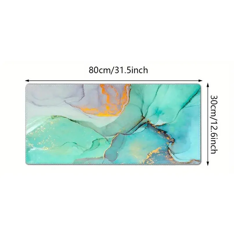 Light Green Marble Pattern Large Gaming Mouse Pad Computer HD Keyboard Mouse Pad Desk Pad