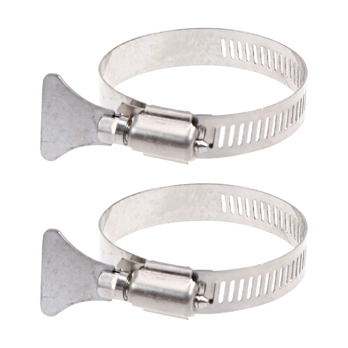 2Pcs Stainless Steel Hose Clips 33-57Mm Worm Drive Hose Clamps Heavy Duty 304 Anti Rust for Gas Water Pipes Automotive